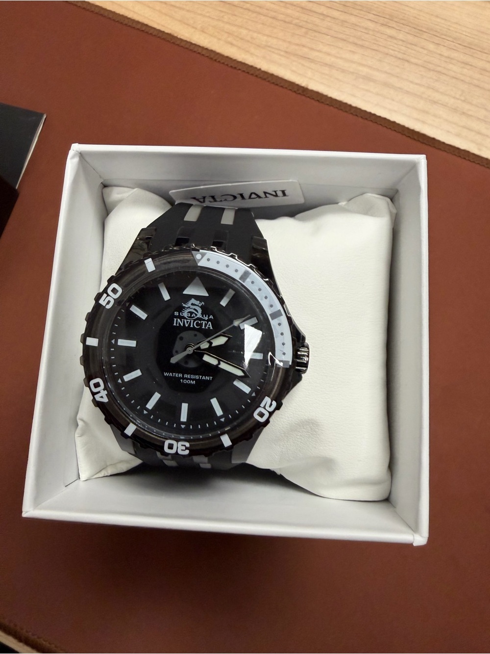 Invicta Black and White Men's Dive-Style Watch